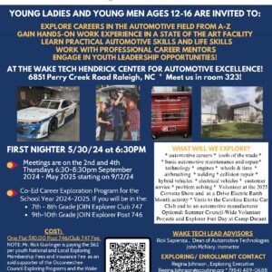 Wake Tech Automotive Youth Career Exploration Program